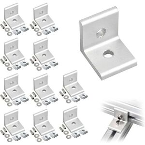 SNQ 10 Pieces Metal Fixing Brackets, Fixing Brackets (30 x 30 x 27mm), Stainless Steel 90 Degree Angle Shelf Brackets, Metal Brackets for Aluminum (30 x SNQ 10 Pieces Metal Fixing Brackets, Fixing Brackets (30 x 30 x 27mm), Stainless Steel 90 Degree Angle Shelf Brackets, Metal Brackets for Aluminum (30 x