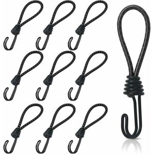 10 pieces rubber tensioners with spiral hooks, short bungee rope hooks, tarpaulin tensioners with double hooks YMYNY 10 pieces rubber tensioners with spiral hooks, short bungee rope hooks, tarpaulin tensioners with double hooks YMYNY