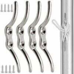 MIMIY 100 mm stainless steel mast hooks, ideal for attaching mast lines to flagpoles, boats, awnings, tents and tarpaulins. MIMIY 100 mm stainless steel mast hooks, ideal for attaching mast lines to flagpoles, boats, awnings, tents and tarpaulins.
