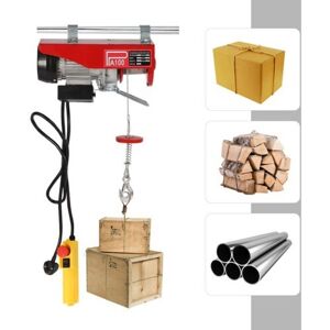 SANBOUSI 100kg Electric Pulley Crane Scaffold Hoist Winch Workshop Garage Cable Lift SANBOUSI 100kg Electric Pulley Crane Scaffold Hoist Winch Workshop Garage Cable Lift