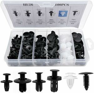 Dewdat - 100Pcs Plastic Rivet Clips, Car Clips Bumper Fasteners Rivet Clips, Plastic Rivets Protective Fastener with Different Shapes and Sizes Dewdat - 100Pcs Plastic Rivet Clips, Car Clips Bumper Fasteners Rivet Clips, Plastic Rivets Protective Fastener with Different Shapes and Sizes