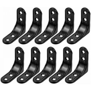 YMYNY 10pcs Right Angle Bracket, Right Angle Bracket, Black Stainless Steel Corner Bracket, 50mm Black Fixing Bracket, 90 Degree L-Shaped Right Angle YMYNY 10pcs Right Angle Bracket, Right Angle Bracket, Black Stainless Steel Corner Bracket, 50mm Black Fixing Bracket, 90 Degree L-Shaped Right Angle