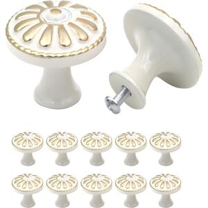 BASETBL 10PCS Round Vintage Drawer Knobs Furniture Knob Door Drawer Handle, Zinc Alloy Cabinet Handles B BASETBL 10PCS Round Vintage Drawer Knobs Furniture Knob Door Drawer Handle, Zinc Alloy Cabinet Handles B