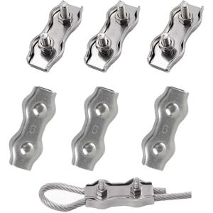 YS-YALOTRS 10PCS Steel Cable Clamps, 304 Stainless Steel Cable Clamps, Duplex Clips, Rope Clamps, Cable Clips for Construction Sites and Ships, Clotheslines, YS-YALOTRS 10PCS Steel Cable Clamps, 304 Stainless Steel Cable Clamps, Duplex Clips, Rope Clamps, Cable Clips for Construction Sites and Ships, Clotheslines,