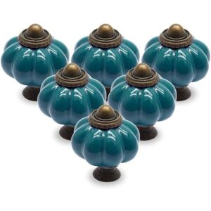 12 Pack Ceramic Door Handles, Pumpkin Ceramic Door Knobs, Vintage Cabinet Pulls with Mounting Screws, Antique Wardrobe Handles Ymyny 12 Pack Ceramic Door Handles, Pumpkin Ceramic Door Knobs, Vintage Cabinet Pulls with Mounting Screws, Antique Wardrobe Handles Ymyny