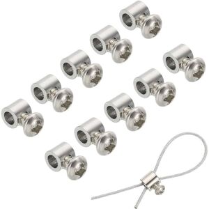 YS-YALOTRS 15 pcs Wire Rope Clips, Steel Cable Clamps, Wire Rope, Stainless Steel Single Hole Locking Cable Clamps for Cable Fittings, Single Hole Wire Lock YS-YALOTRS 15 pcs Wire Rope Clips, Steel Cable Clamps, Wire Rope, Stainless Steel Single Hole Locking Cable Clamps for Cable Fittings, Single Hole Wire Lock