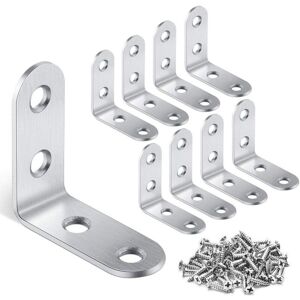 WOIYIC 16 pcs Corner Brackets - 40mmx40mm 90 Degree Right Angle Stainless Steel Fixing Brackets L-Shaped Corner Braces with 64 pcs Screws Corner Brace Steel WOIYIC 16 pcs Corner Brackets - 40mmx40mm 90 Degree Right Angle Stainless Steel Fixing Brackets L-Shaped Corner Braces with 64 pcs Screws Corner Brace Steel