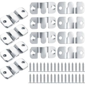 CYSLMUK 16 Pieces Concealed Flush Mount Brackets, Heavy Duty Interlocking Hanging Brackets, Furniture Connector, Stainless Steel Wall Hanging Hardware for CYSLMUK 16 Pieces Concealed Flush Mount Brackets, Heavy Duty Interlocking Hanging Brackets, Furniture Connector, Stainless Steel Wall Hanging Hardware for