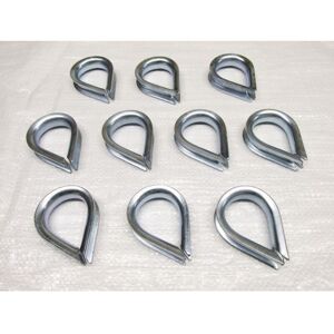 Securefix Direct - 18MM Wire Rope Thimbles x10 - Galvanised Steel Commercial Loop Securefix Direct - 18MM Wire Rope Thimbles x10 - Galvanised Steel Commercial Loop