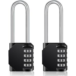 YS-YALOTRS 2-Pack Long Chain Combination Padlock, Weatherproof Combination Lock for Doors, Fences, Sheds, Containers, Long Shank Padlock, Silver YS-YALOTRS 2-Pack Long Chain Combination Padlock, Weatherproof Combination Lock for Doors, Fences, Sheds, Containers, Long Shank Padlock, Silver