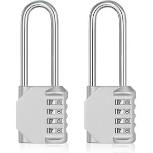 YS-YALOTRS 2-Pack Long Chain Combination Padlock, Weatherproof Combination Lock for Doors, Fences, Sheds, Containers, Long Shank Padlock, Black YS-YALOTRS 2-Pack Long Chain Combination Padlock, Weatherproof Combination Lock for Doors, Fences, Sheds, Containers, Long Shank Padlock, Black
