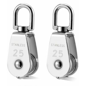 Hoopzi - 2 Pcs 304 Stainless Steel Pulley M25 Lifting Pulley Loading Roller Hoopzi - 2 Pcs 304 Stainless Steel Pulley M25 Lifting Pulley Loading Roller