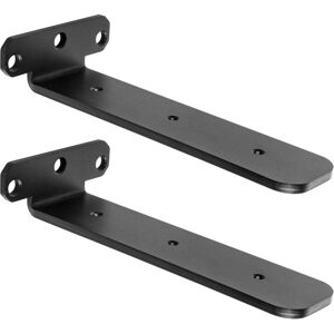 Cyslmuk - 2 Pieces Wall Shelf Bracket Heavy Duty Bracket, Black Metal Shelf Bracket, 200MM L-Shaped Wall Shelf Bracket, Floating Shelf Bracket with Cyslmuk - 2 Pieces Wall Shelf Bracket Heavy Duty Bracket, Black Metal Shelf Bracket, 200MM L-Shaped Wall Shelf Bracket, Floating Shelf Bracket with
