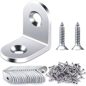 SNQ 20 PCS 20x20mm Right Angle Bracket, Stainless Steel 90 Degree Corner Bracket, L-Shaped Angle Bracket, Supplied with Screws SNQ 20 PCS 20x20mm Right Angle Bracket, Stainless Steel 90 Degree Corner Bracket, L-Shaped Angle Bracket, Supplied with Screws