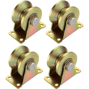 GOTRAYS 20 Pcs Lifting Pulley, v Groove Wheel Single Pulley for Lifting Reeving, Rail Caster Sliding Gate Load Capacity 200kg, Groove Caster Cable Pulley for GOTRAYS 20 Pcs Lifting Pulley, v Groove Wheel Single Pulley for Lifting Reeving, Rail Caster Sliding Gate Load Capacity 200kg, Groove Caster Cable Pulley for