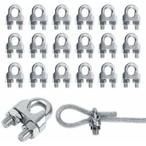 MCBOSON 20 Pcs M3 Stainless Steel Wire Rope Clip Clamp Cable Clamp Stainless Steel U-Bolt Wire Rope Clip Stainless Steel Wire Rope Clip for Wire Rope Steel MCBOSON 20 Pcs M3 Stainless Steel Wire Rope Clip Clamp Cable Clamp Stainless Steel U-Bolt Wire Rope Clip Stainless Steel Wire Rope Clip for Wire Rope Steel