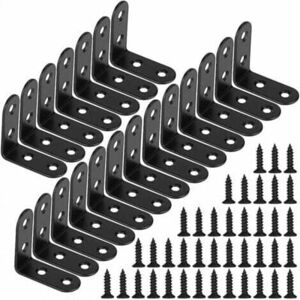 MCBOSON 20 Pieces Black Angle Bracket Right Angle L-shaped Bracket Metal Braces with Screws for Wood Furniture Cabinet Support,40x 40 x17mm-Wall Shelf MCBOSON 20 Pieces Black Angle Bracket Right Angle L-shaped Bracket Metal Braces with Screws for Wood Furniture Cabinet Support,40x 40 x17mm-Wall Shelf