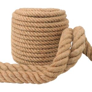 ODIPIE 20mm Barrier Rope for Stair Handrail/Balcony Railing, Twine for Tug of War, Swings, Ship and Lifting, Battle and Gym Climbing, 20mm10m, Jute ODIPIE 20mm Barrier Rope for Stair Handrail/Balcony Railing, Twine for Tug of War, Swings, Ship and Lifting, Battle and Gym Climbing, 20mm10m, Jute
