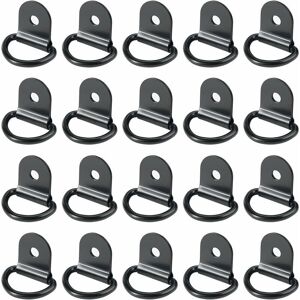 Cyslmuk - 20pcs Tie Rings, Tie Rings, Iron Tie Rings, Trailer Mounting Rings, Round Tie Rings for Folding with Car Cargo Lock Black Cyslmuk - 20pcs Tie Rings, Tie Rings, Iron Tie Rings, Trailer Mounting Rings, Round Tie Rings for Folding with Car Cargo Lock Black