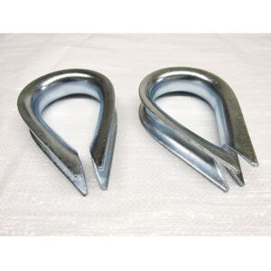 SECUREFIX DIRECT 26MM Wire Rope Thimbles x2 - Galvanised Steel Commercial Loop SECUREFIX DIRECT 26MM Wire Rope Thimbles x2 - Galvanised Steel Commercial Loop