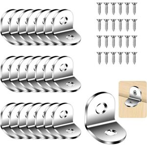 Odipie - 22pcs mounting brackets, L-shaped mounting brackets, right angle brackets, metal supports, stainless steel corner brackets (20 x 20 x 16mm). Odipie - 22pcs mounting brackets, L-shaped mounting brackets, right angle brackets, metal supports, stainless steel corner brackets (20 x 20 x 16mm).