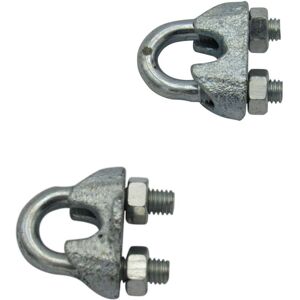 Securefix Direct - 30MM Wire Rope Grips x2 - DIN741 Galvanised Cable Clamp Securefix Direct - 30MM Wire Rope Grips x2 - DIN741 Galvanised Cable Clamp