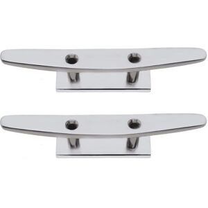 TORMATOR 2pcs 4 Inch 316 Stainless Steel 2 Hole Mooring Cleats for Securing Boat Docks TORMATOR 2pcs 4 Inch 316 Stainless Steel 2 Hole Mooring Cleats for Securing Boat Docks