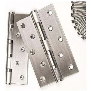 Ymyny - 2pcs Heavy Duty Screw Hinges / Load-bearing 75kg / Material Thickness 2.5mm / 125 x 75mm / Stainless Steel Screw Hinge / Door Hinge Plain Ymyny - 2pcs Heavy Duty Screw Hinges / Load-bearing 75kg / Material Thickness 2.5mm / 125 x 75mm / Stainless Steel Screw Hinge / Door Hinge Plain