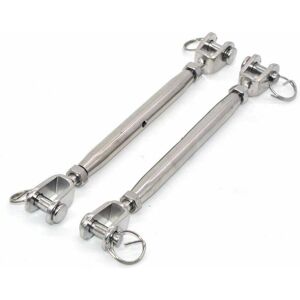 TINOR 2pcs M10 304 Stainless Steel Jaw Turnbuckle with Magnetic Clasp,Stainless Steel Cable Turnbuckle,Turnbucklefil with welded and closed ends, stainless TINOR 2pcs M10 304 Stainless Steel Jaw Turnbuckle with Magnetic Clasp,Stainless Steel Cable Turnbuckle,Turnbucklefil with welded and closed ends, stainless