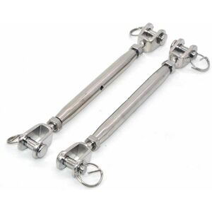 Memkey - 2 Pack M6 304 Stainless Steel Turnbuckle with Magnetic Closure, Stainless Steel Cable Tensioner, Turnbucklefil with welded and closed ends, Memkey - 2 Pack M6 304 Stainless Steel Turnbuckle with Magnetic Closure, Stainless Steel Cable Tensioner, Turnbucklefil with welded and closed ends,