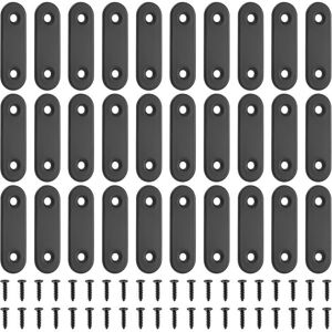 TORMATOR 30 Pcs Flat Assembly Plates, Flat Connectors, Flat Perforated Metal Assembly Tabs, Perforated Plate, Stainless Steel Fixing Bracket, Connecting TORMATOR 30 Pcs Flat Assembly Plates, Flat Connectors, Flat Perforated Metal Assembly Tabs, Perforated Plate, Stainless Steel Fixing Bracket, Connecting