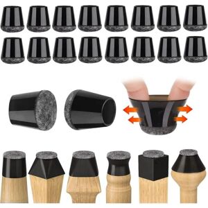 Linghhang - 32 Pack Chair Leg Caps (14-18mm), Small Chair Leg Protectors, Black Silicone Chair Leg Caps with Felt Pads for Hardwood and Tile Floors, Linghhang - 32 Pack Chair Leg Caps (14-18mm), Small Chair Leg Protectors, Black Silicone Chair Leg Caps with Felt Pads for Hardwood and Tile Floors,