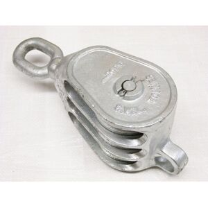Securefix Direct - 3.9 Ton 8' gmi Treble Block With Swivel Eye Galvanised - 28MM Fibre Rope Safety Lifting Securefix Direct - 3.9 Ton 8' gmi Treble Block With Swivel Eye Galvanised - 28MM Fibre Rope Safety Lifting