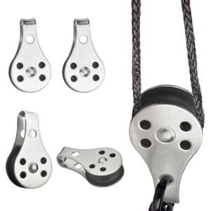 MCBOSON 4 PCS Stainless Steel Pulley Block Boat Pulley 25mm Wire Rope Pulley Solid Lifting Pulley Swivel Pulley Block Hook Pulley for Canoe Kayak Marine MCBOSON 4 PCS Stainless Steel Pulley Block Boat Pulley 25mm Wire Rope Pulley Solid Lifting Pulley Swivel Pulley Block Hook Pulley for Canoe Kayak Marine