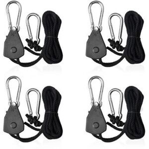 TOOLIVE 4 pieces adjustable ratchet ropes with 1/8 hook, tensioner, awning, ratchet strap, rope for lamps or plants TOOLIVE 4 pieces adjustable ratchet ropes with 1/8 hook, tensioner, awning, ratchet strap, rope for lamps or plants