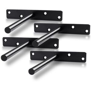 Cyslmuk - 4 Pieces Invisible Shelf Bracket, Iron Shelf Support, Wall Shelf Fixing Heavy Duty Bracket, 20cm Cyslmuk - 4 Pieces Invisible Shelf Bracket, Iron Shelf Support, Wall Shelf Fixing Heavy Duty Bracket, 20cm