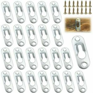 Ymyny - 45pcs Metal Lock Hooks Hanging Brackets with Screws Suitable for Picture Frames Mirrors Cabinets Interior Wall Mounting 45 x 16mm mumu Ymyny - 45pcs Metal Lock Hooks Hanging Brackets with Screws Suitable for Picture Frames Mirrors Cabinets Interior Wall Mounting 45 x 16mm mumu