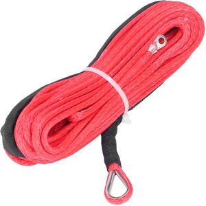 TEHTUY 4.8 mm x 15 m synthetic fibre winch cable, 5500 lb breaking strength, waterproof for ATV UTV trailer, red. TEHTUY 4.8 mm x 15 m synthetic fibre winch cable, 5500 lb breaking strength, waterproof for ATV UTV trailer, red.
