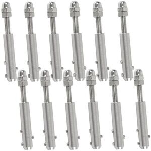 CYSLMUK 4mm Wire Rope Screw Terminals - 12pcs - Wire Rope Tensioners Stainless Steel Wire Rope Tensioners for Cable Tensioning CYSLMUK 4mm Wire Rope Screw Terminals - 12pcs - Wire Rope Tensioners Stainless Steel Wire Rope Tensioners for Cable Tensioning