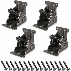 WOIYIC 4pcs Folding Table Leg Brackets, Foldable Hinge Hardware, Self-Locking Extension Folding Shelf Support Bracket for Bed Leg, Wall Shelf WOIYIC 4pcs Folding Table Leg Brackets, Foldable Hinge Hardware, Self-Locking Extension Folding Shelf Support Bracket for Bed Leg, Wall Shelf