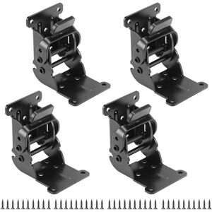 YS-YALOTRS 4PCS Folding Table Leg Supports, 90° Self-Locking Hinges, Folding Leg Brackets, Corner Braces for Folding Workbench Legs, Black YS-YALOTRS 4PCS Folding Table Leg Supports, 90° Self-Locking Hinges, Folding Leg Brackets, Corner Braces for Folding Workbench Legs, Black