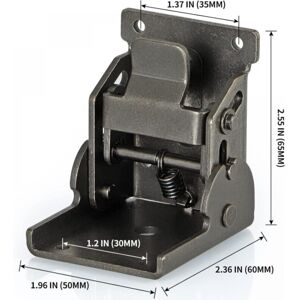 Cyslmuk - 4PCS (Gun Black) Heavy Duty Folding Bracket, Table Legs, 90 Degree Self-Locking Hinge, Wall Mount, 200g Each Cyslmuk - 4PCS (Gun Black) Heavy Duty Folding Bracket, Table Legs, 90 Degree Self-Locking Hinge, Wall Mount, 200g Each