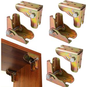MCBOSON 6 Pcs Folding Hinges, Self-Locking Folding Hinge, 90-Degree Folding Hinge, Foldable Table Leg Brackets, Folding Leg Hinges for Table Bed Legs MCBOSON 6 Pcs Folding Hinges, Self-Locking Folding Hinge, 90-Degree Folding Hinge, Foldable Table Leg Brackets, Folding Leg Hinges for Table Bed Legs
