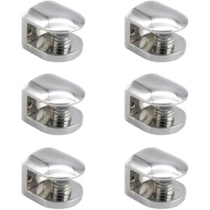 Longziming - 6 Pcs Glass Clamp Bracket Zinc Alloy Adjustable Fixings Holder for 6-10mm Thick 6mm-10mm Glass Tattes Longziming - 6 Pcs Glass Clamp Bracket Zinc Alloy Adjustable Fixings Holder for 6-10mm Thick 6mm-10mm Glass Tattes