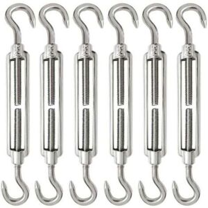 MCBOSON 6 Pieces Cable Tensioner M6 Cable Tensioner Stainless Steel 304 Adjustable Turnbuckle Hook and Hook for Wire Tensioner Steel Cable Rope Hook Tensioner MCBOSON 6 Pieces Cable Tensioner M6 Cable Tensioner Stainless Steel 304 Adjustable Turnbuckle Hook and Hook for Wire Tensioner Steel Cable Rope Hook Tensioner