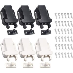 Gotrays - 6pcs Open Door Latches Non-Magnetic Door Latches Cabinet Door Latches Spring Loaded Locking Latches Gotrays - 6pcs Open Door Latches Non-Magnetic Door Latches Cabinet Door Latches Spring Loaded Locking Latches