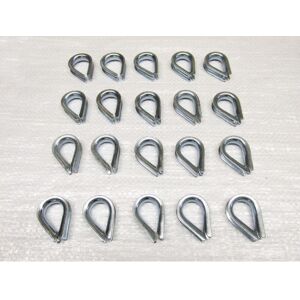 Securefix Direct - 10MM Wire Rope Thimbles x20 - Galvanised Steel Commercial Loop Securefix Direct - 10MM Wire Rope Thimbles x20 - Galvanised Steel Commercial Loop