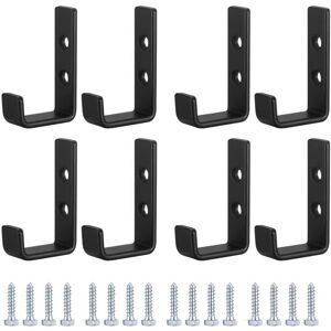 Csparkv - 8Pcs Heavy Duty Wall Hooks, j Hooks for Garage, Black Universal Screw-in Hooks, Coat Rack, Strong Coat Hooks, for Hanging, Garage, Wall Csparkv - 8Pcs Heavy Duty Wall Hooks, j Hooks for Garage, Black Universal Screw-in Hooks, Coat Rack, Strong Coat Hooks, for Hanging, Garage, Wall