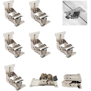Memkey - 0-90-180 Degree Self-Locking Folding Hinge, Folding Table Extension Board, Foldable Bracket, Iron Folding Workbench Fittings with Silver, Memkey - 0-90-180 Degree Self-Locking Folding Hinge, Folding Table Extension Board, Foldable Bracket, Iron Folding Workbench Fittings with Silver,