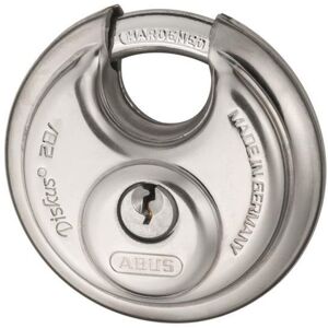 ABUS Mechanical Diskus Padlock with Stainless Steel Shackle, 28/70mm Diameter, Model ABU2870 ABUS Mechanical Diskus Padlock with Stainless Steel Shackle, 28/70mm Diameter, Model ABU2870